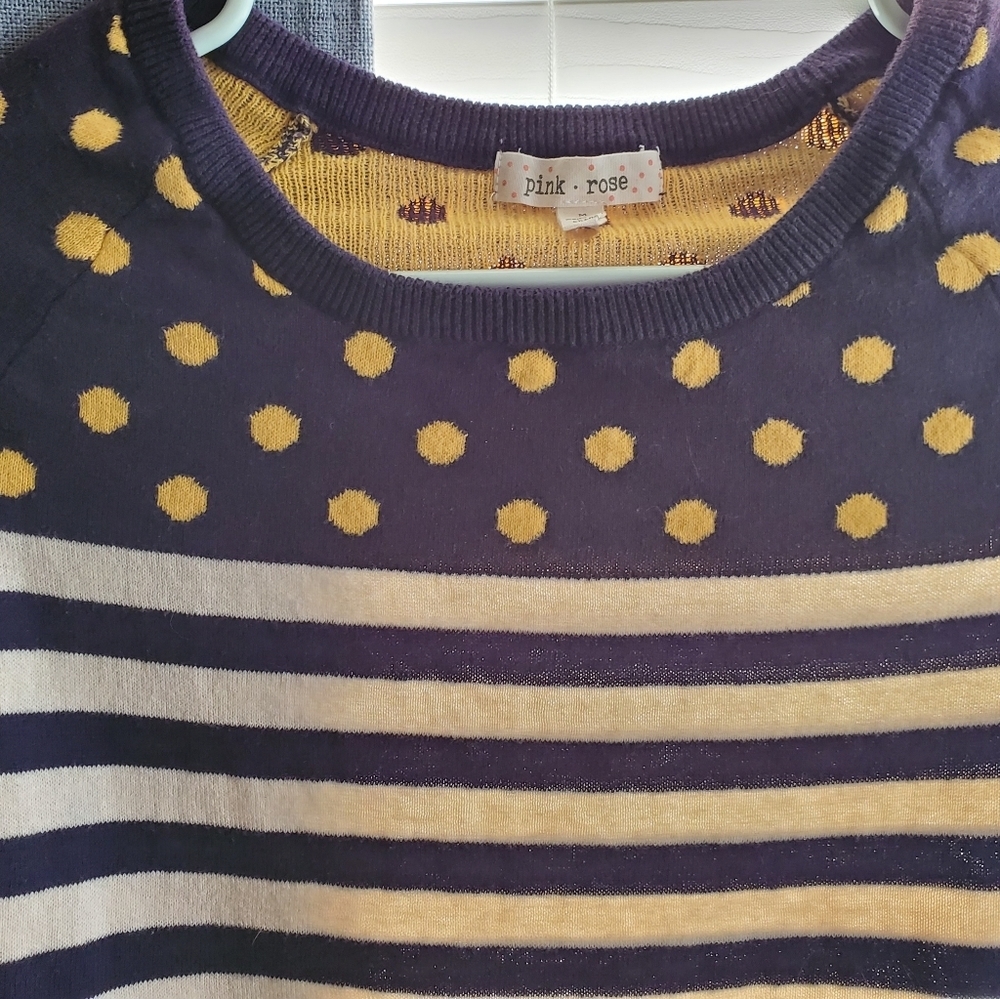 Pink Rose Striped Sweater - Picture 6 of 9